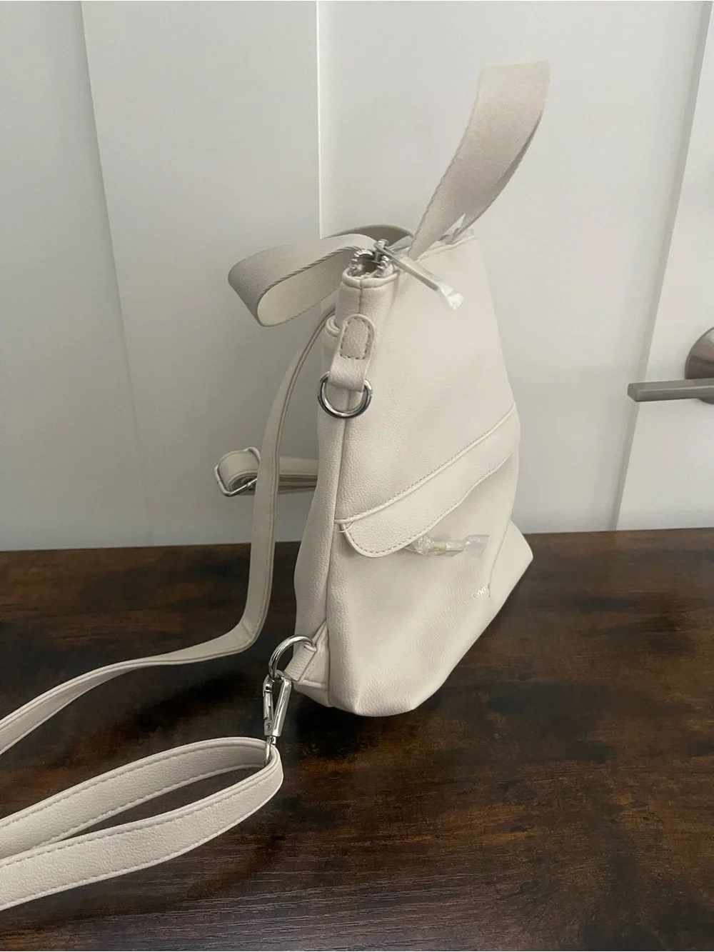 Cynthia Rowley Cream Convertible Tote Backpack
